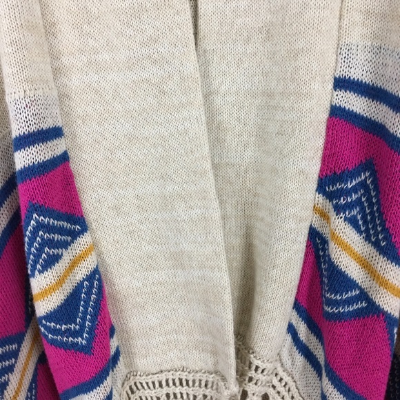 Billabong Boho Open Front Fringe Cardigan Sweater - Picture 5 of 12